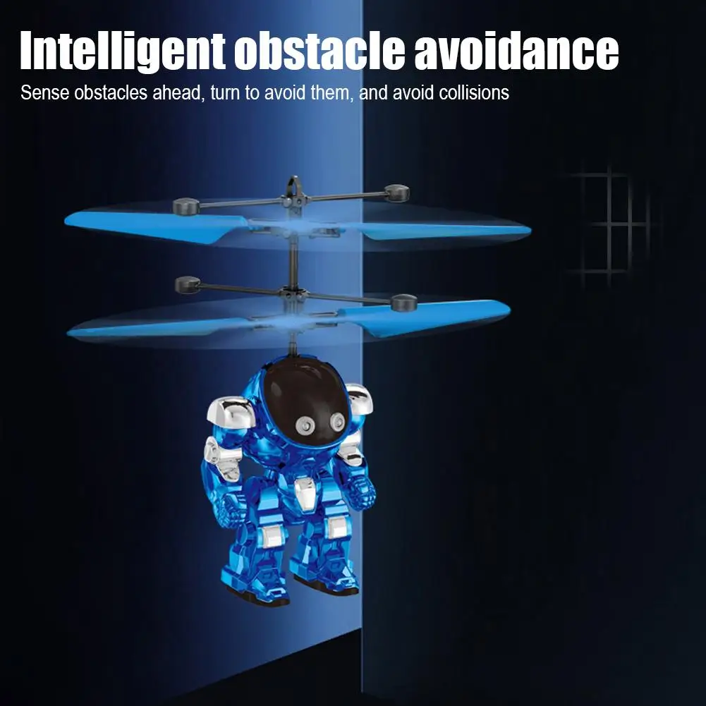 

Induction Mecha Warrior Robot Toy Glow Gesture Sensing Flying Ball Sensing Luminescent Aircraft Suspension Intelligent L8T2