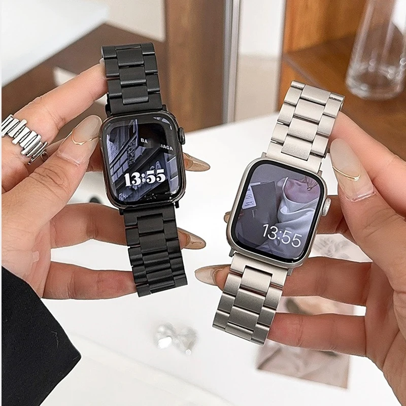 Stainless Steel Strap For Apple Watch Band 46mm metal Wristband Bracelet correa iwatch Series 10 46 mm Straps Accessories