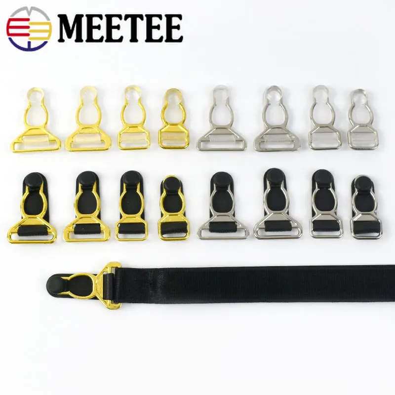 20Pcs 10/12/15/18mm Metal Suspender End Buckles Bra Underwear Garter Adjust Clasp Corset Sock Clips Hooks DIY Sewing Accessories