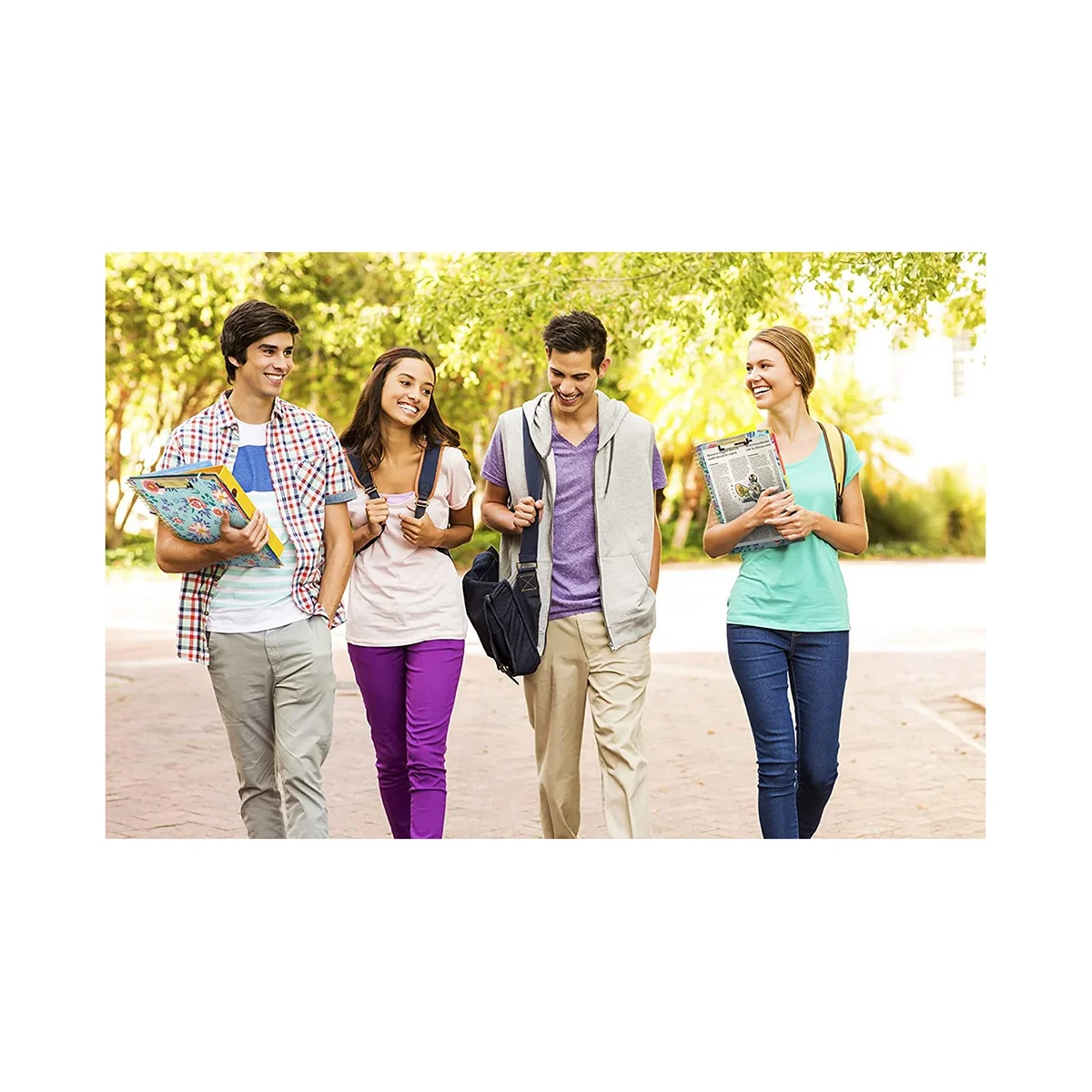 Spiral Clipboard with Refillable Lined Notepad for Size(11.5X8.5Inch), 5 Extra Colour Storage Dividers with 10 Pockets B