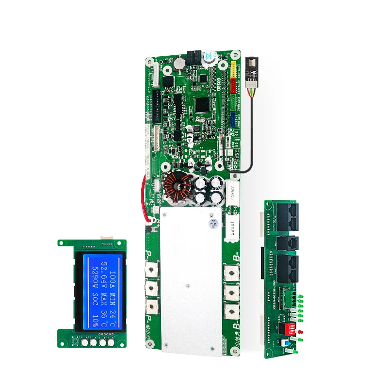 TDT 16S 200A 48V Lifepo4 lithium battery protection board LFP Cell Balance Integrated Circuits smart LCD RS485 CAN inverters BMS