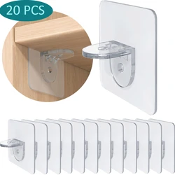 Oral illes de support d'étagère adhésives sans poinçon, étagères, armoire de cuisine, livre, Cisco, couche de clins, 6 pièces, 10 pièces, 20 pièces