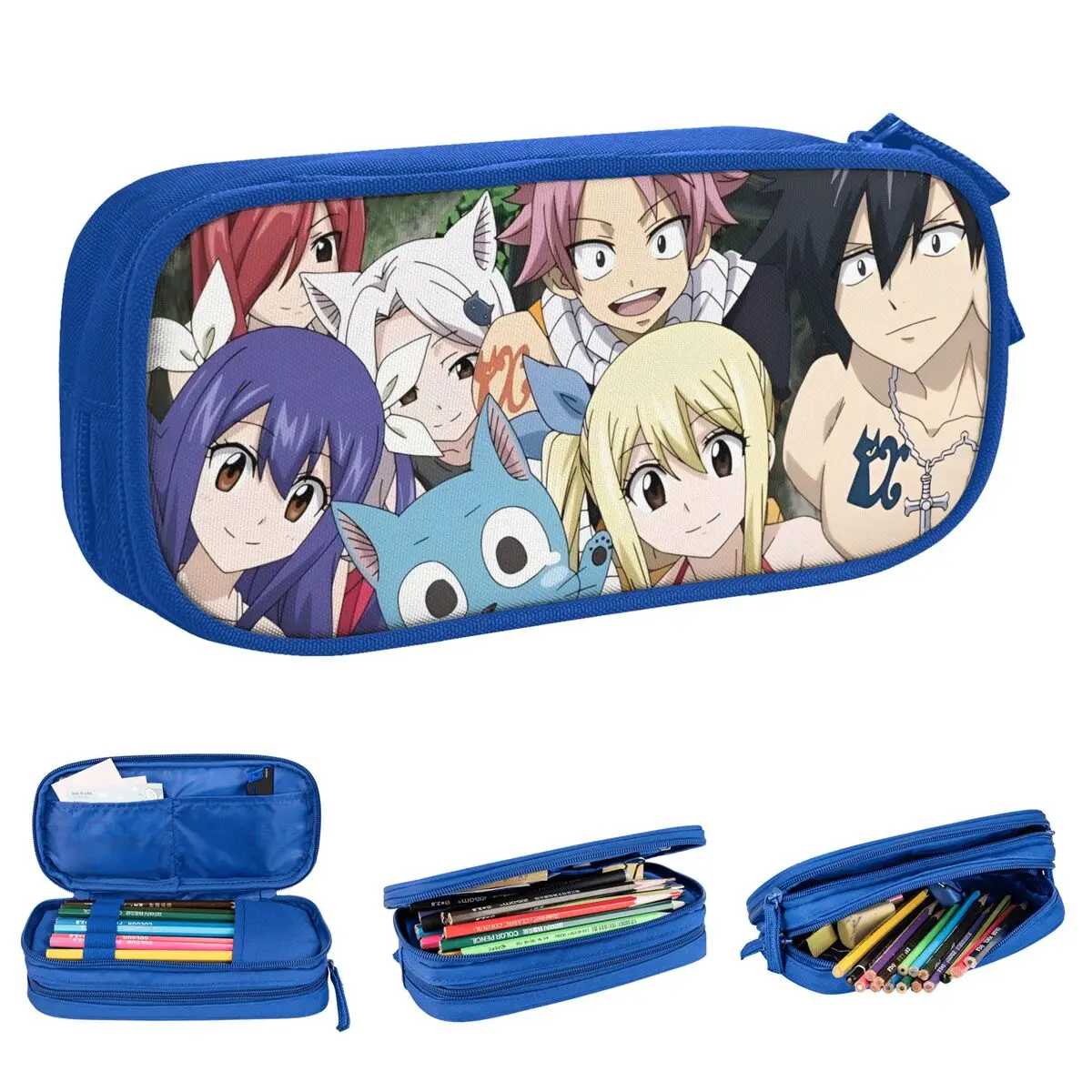 

Fairy Tail Pencil Cases Fun Anime Pen Bag Girls Boys Large Storage Students School Gifts Pencilcases