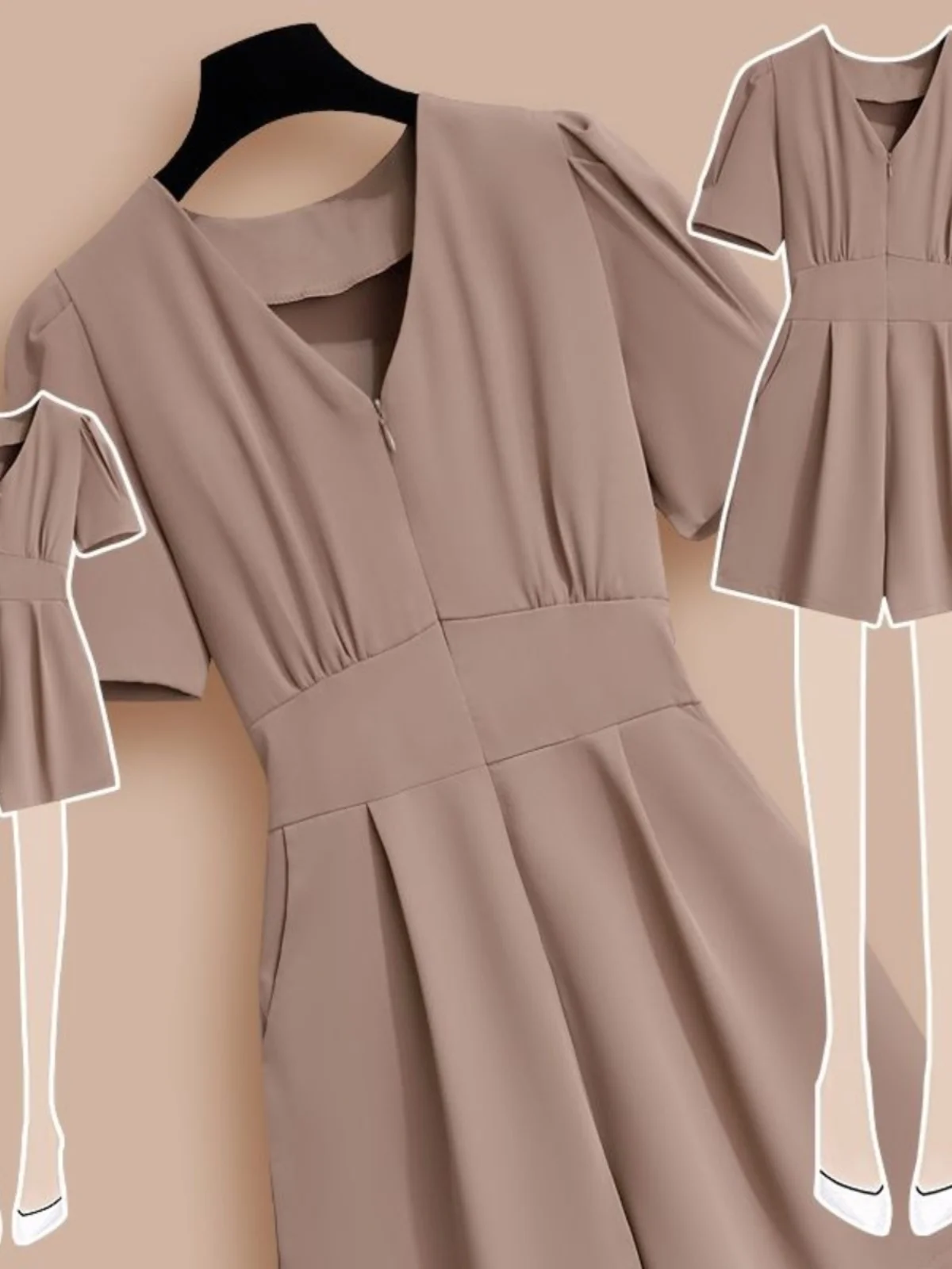 

Fashionable Loose Maternity Suit Summer 2026 for Plump Sisters Wide Leg Pants Cover Belly Design plus Size Two-Piece Set