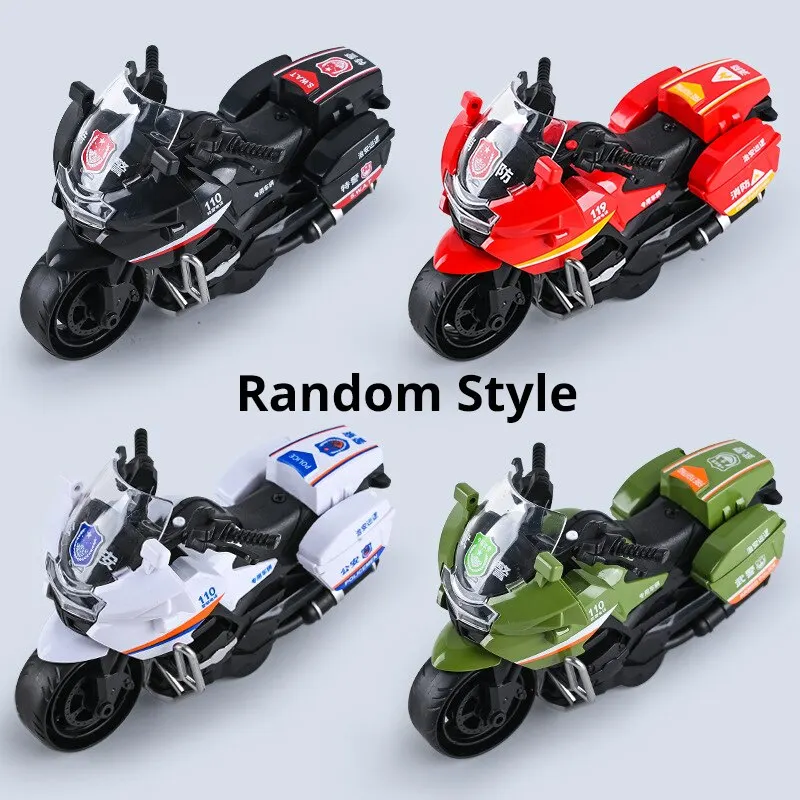 1Pc Children Inertia Motorcycle Swat Fire Boys Random Style Toy Car Inertial City Service Motorcycle