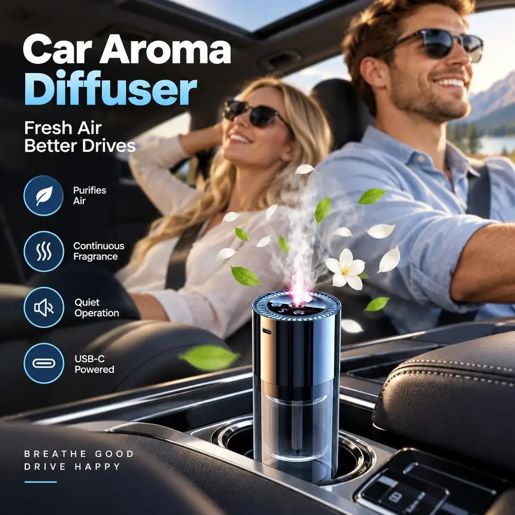Car Air Freshener Car Aromatherapy Replacement Smell Air Freshener Starry Sky Ceiling Ambient Light Automatic Auto Scent 2026