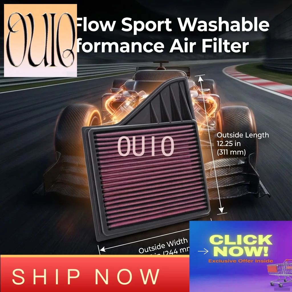 for Ford Mustang S197 3.7L V6 4.6L V8 5.0L V8 Boss 302 GT 2010-2014 High Flow Sport Washable Performance Air Filter 33-2431