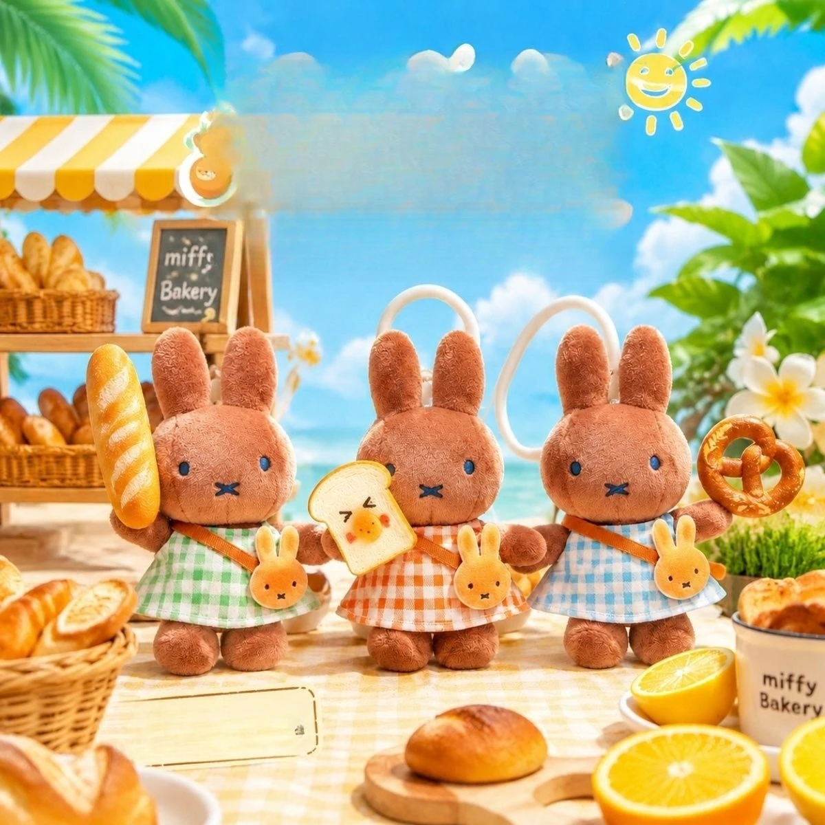 

Anime Miffy Bakery Kitchen Doll Small Pendant Cute Baker Lovely Kawaii Creativity Personality Gift Sweet Give Away Little Fresh