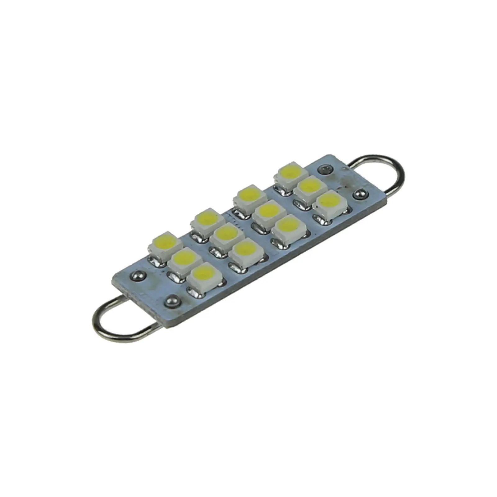 10x White RV Rigid Loop Festoon Blub Dome Lamp 12 Emitters 1210 SMD LED 214-2 560 I501-W
