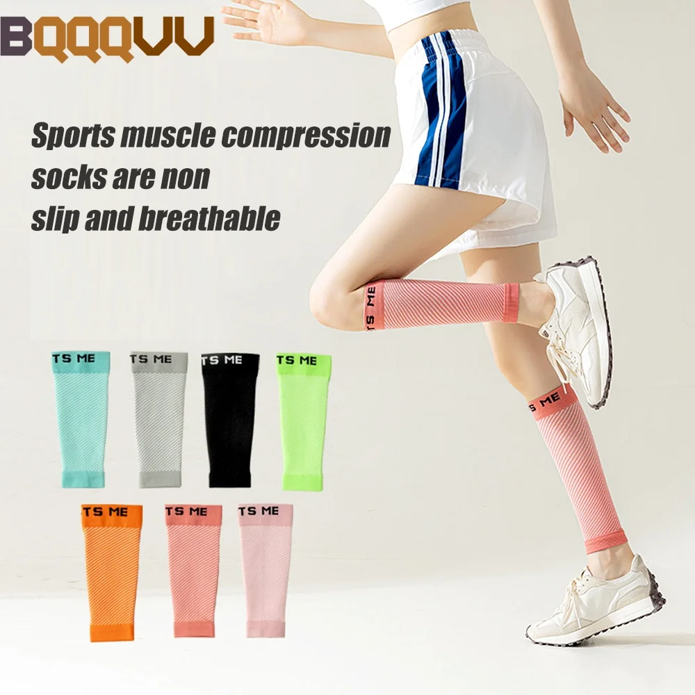 Calf Compression Sleeves for Men and Women, Shin Splint Brace Support, Leg Pain Relief, Running, Travel, 20-30mmHg, 1Pair