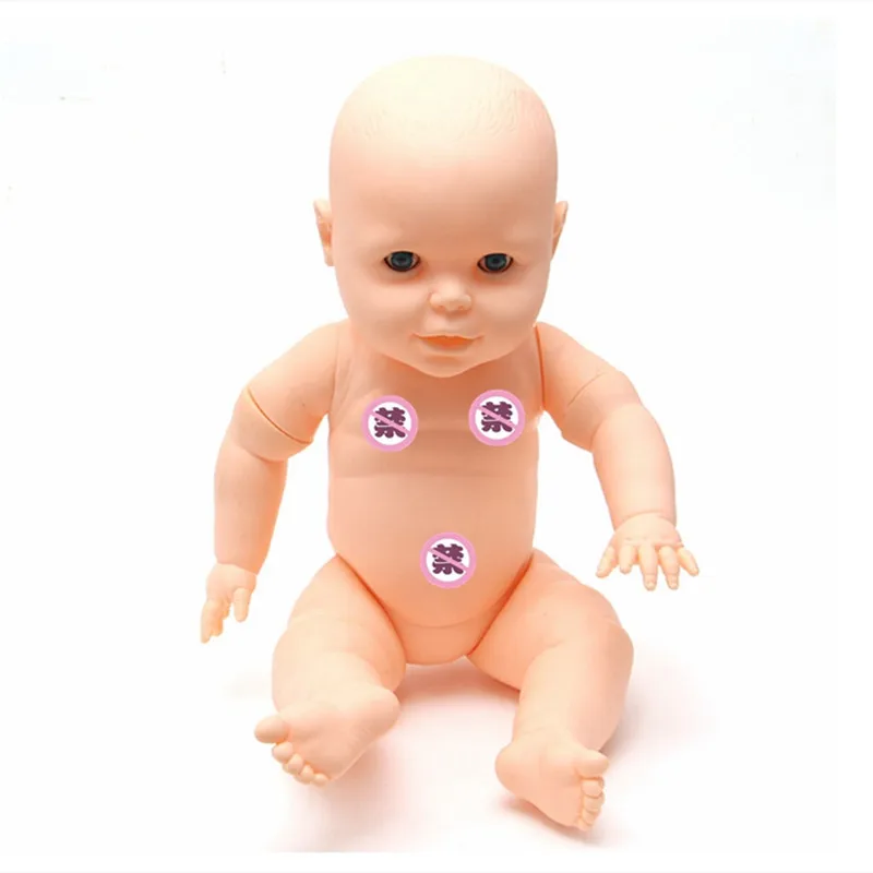 A PVC Hard Full Body Baby Realistic Model Nanny Medical Training Baby Doll Mannequin Children's Clothing Hats Display Prop