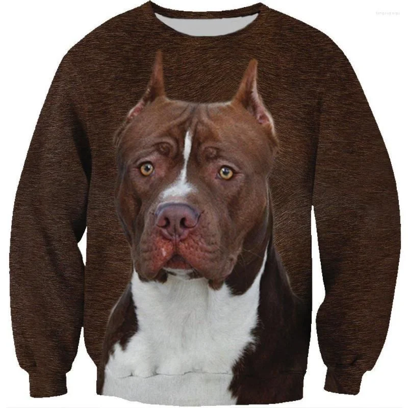 Moletom de manga longa estampado em 3D masculino e feminino, moletom com estampa de cães engraçados, pulôveres de animais fofos, capuz casual solto, tendência da moda