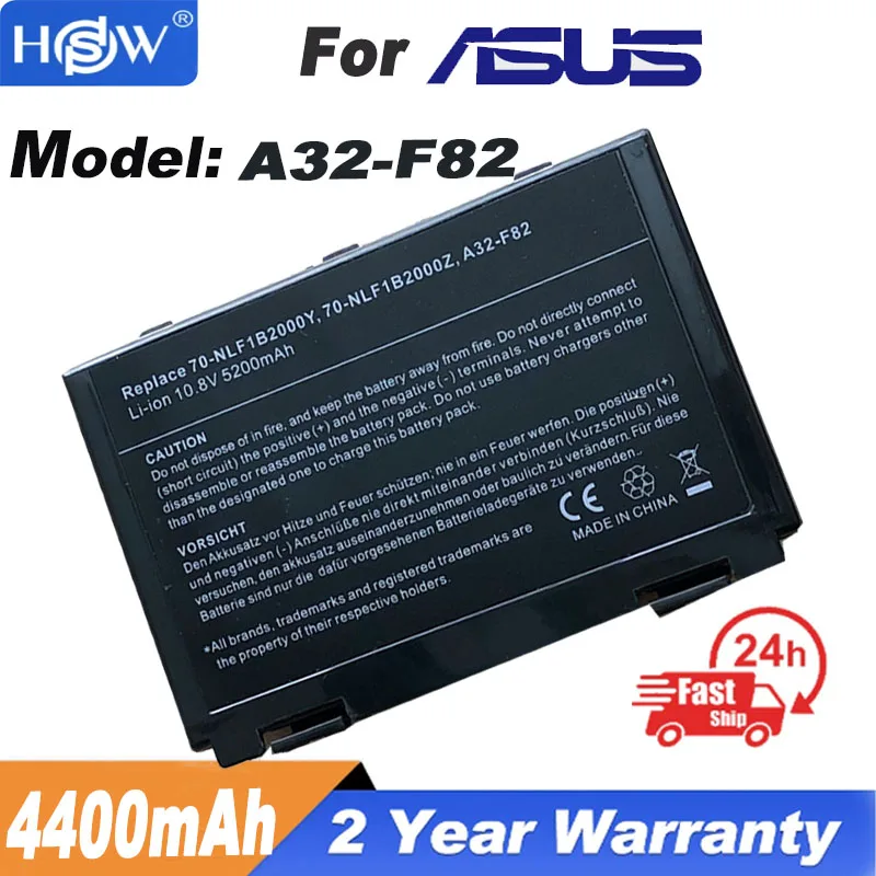 Laptop Battery A32-F52 For Asus K50AB K70 F82 K50I K60IJ K61IC K50C K50ID k50IE K50IL K50IP K50X K51A K51AB