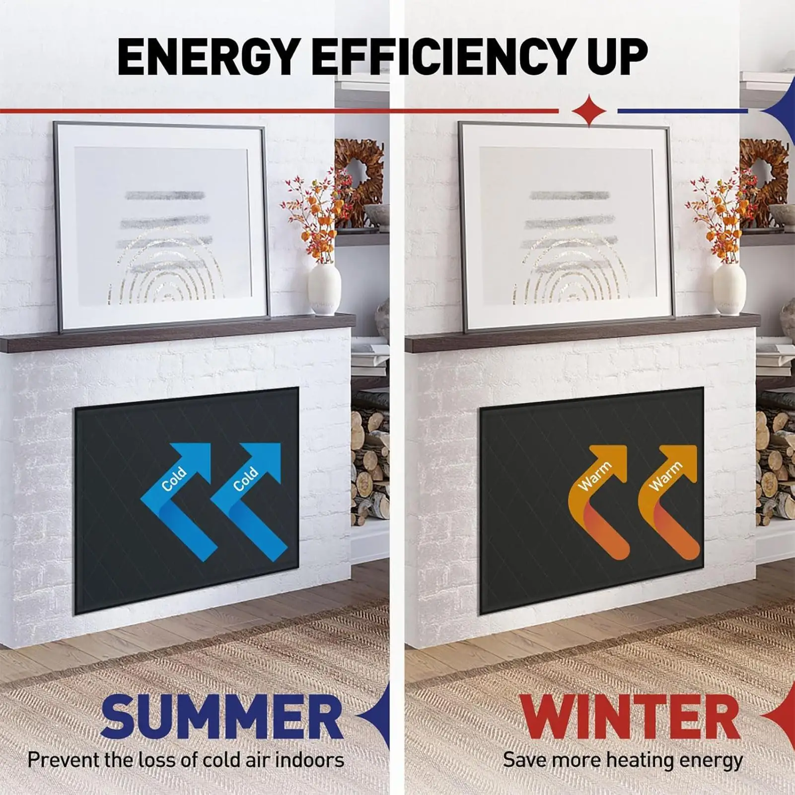 

Магнитный уплотнитель для камина с мощными магнитами для надежного крепления и сохранения тепла, предотвращающий сквозняки.