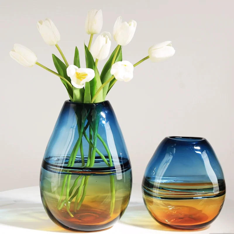 

Chinese Style Stained Glass Vase Decoration Simple Creative Home Living Room Decoration Hydroponic Flower Arrangement Decoration