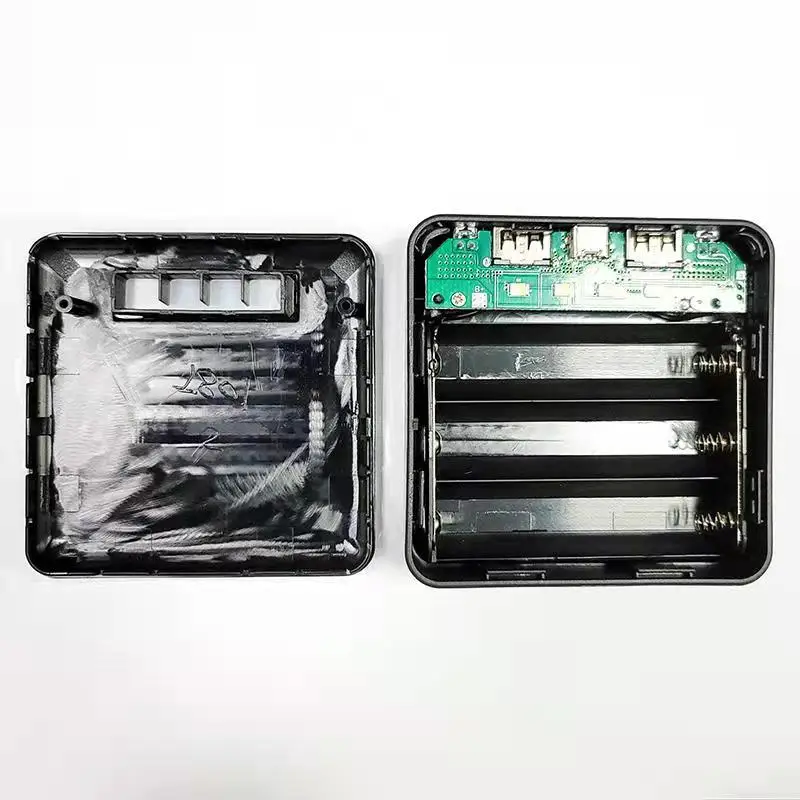 حافظة باور بانك محمولة لشحن الهواتف المحمولة ، صندوق تخزين لحام مجاني ، مادة ذاتية الصنع ، بدون بطارية