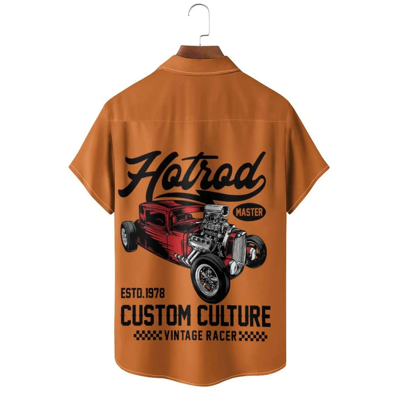 Fashion Hawaiian Shirt Retro Cars 3D Printed Short Sleeves Tee Summer Leisure Lapel Shirts Men Streetwear Tops Blouse Clothes