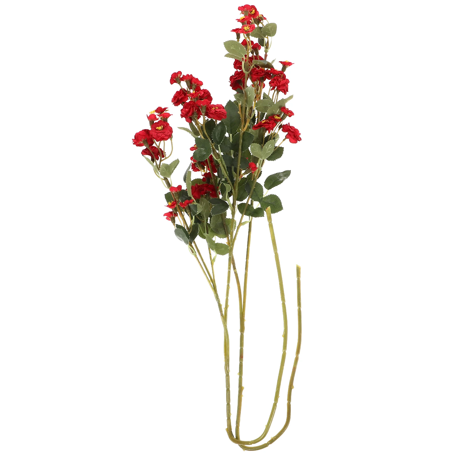

2Pcs Red Roses Artificial Flower Stems Plastic DIY Decor Diy Flower Arrangement Decor Living Room Table Top Decoration Lifelike
