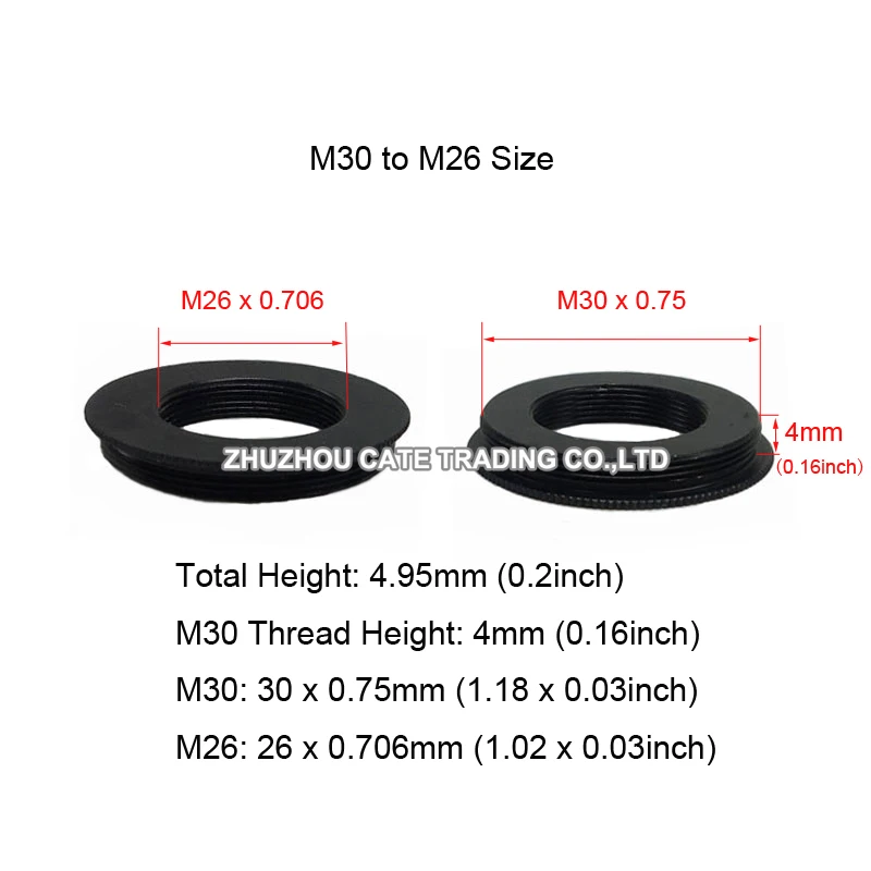 M30 to M32 to M25 to M26 Microscope Objective Lens Adapter Ring for Nikon Leica Mitutoyo Microscope