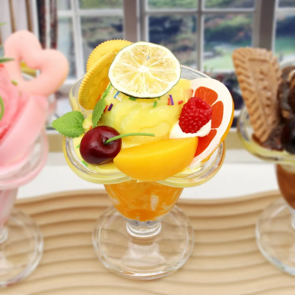 Fake Fruit Pudding Cup Jelly Cups Dessert Cups Clear Slanted Appetizer Cup For Cake Shop