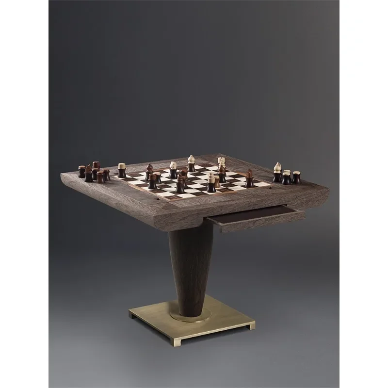 Wooden board game table Square multi-function table Modern simple living room board table