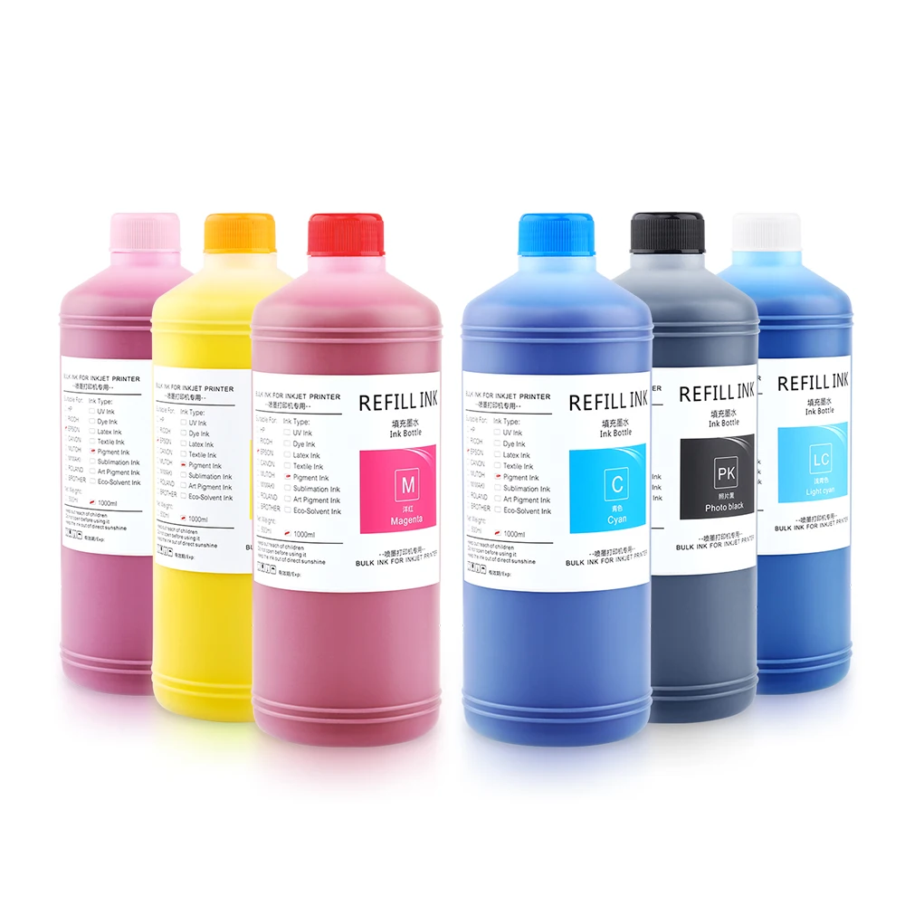 P6000 9x1000ML Universal Pigment Ink Refill Ink Kit For Epson SureColor P600 P800 P7000 Stylus Pro 7890 9890 3800 3880 11880