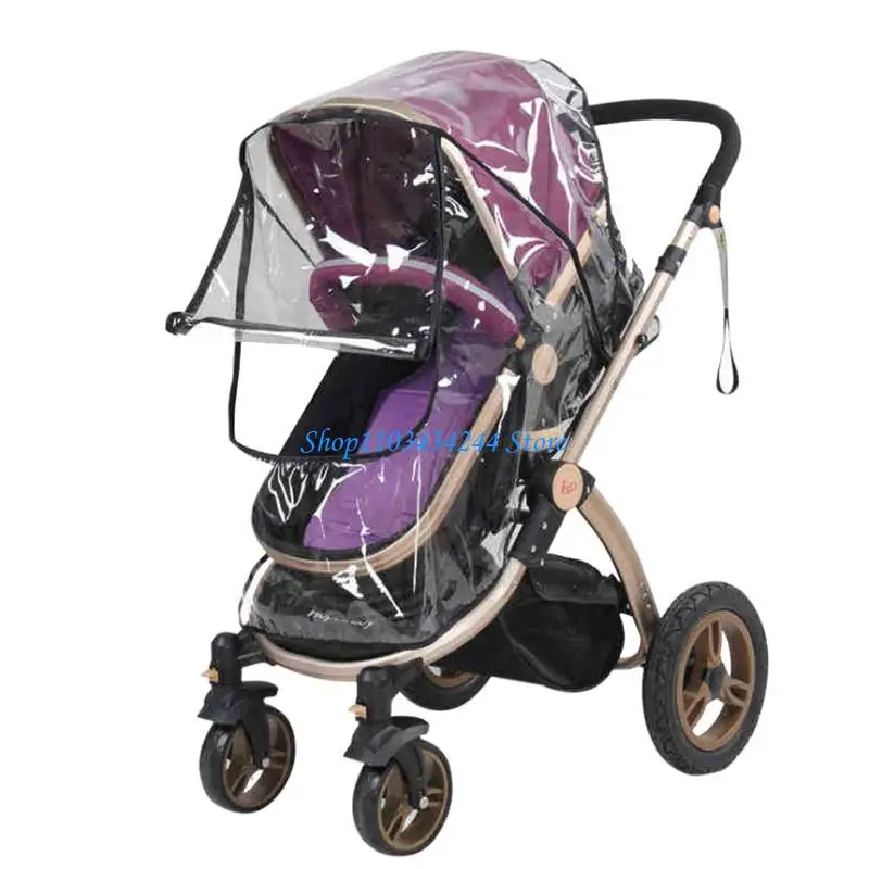 

G2TC Clear Universal Stroller Rain Cover Trolley Umbrella Raincoat Side Ventilation Weather Shield Baby Car Accessories