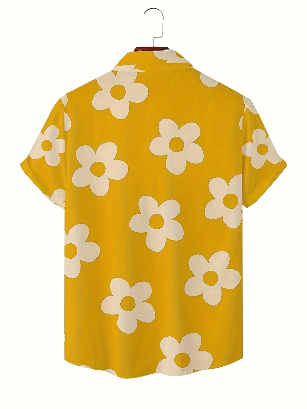 زهرة ثلاثية الأبعاد مطبوعة قميص هاواي صيفي الصيف عطلة الشاطئ عادية الرجال قصيرة الأكمام بلايز اليومية موضة فضفاضة المتضخم التلبيب قميص