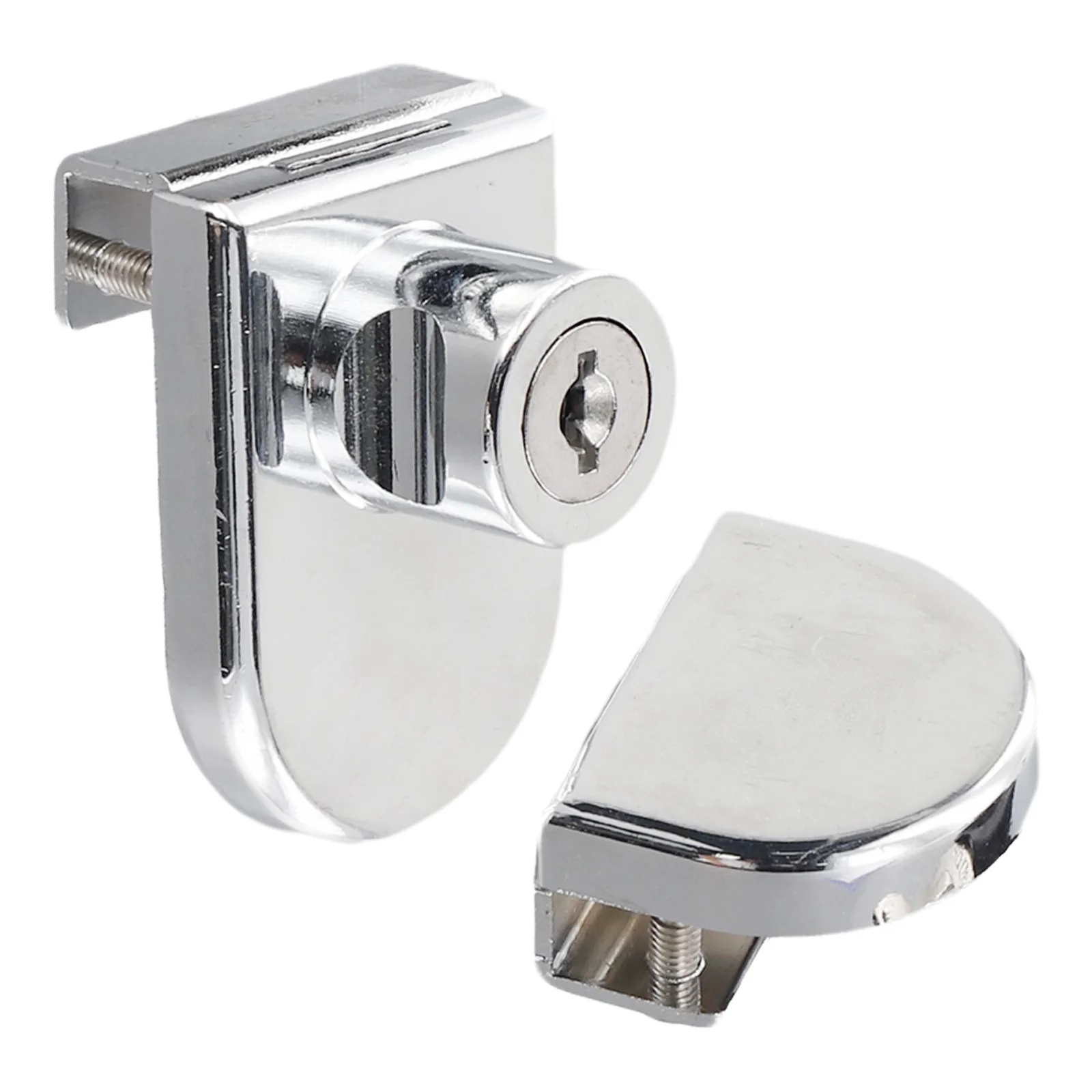 

Brand New Door Lock Glass Cabinets Double Door For 5-8mm Thick Glass Hardware Improvement Practical Punch-free