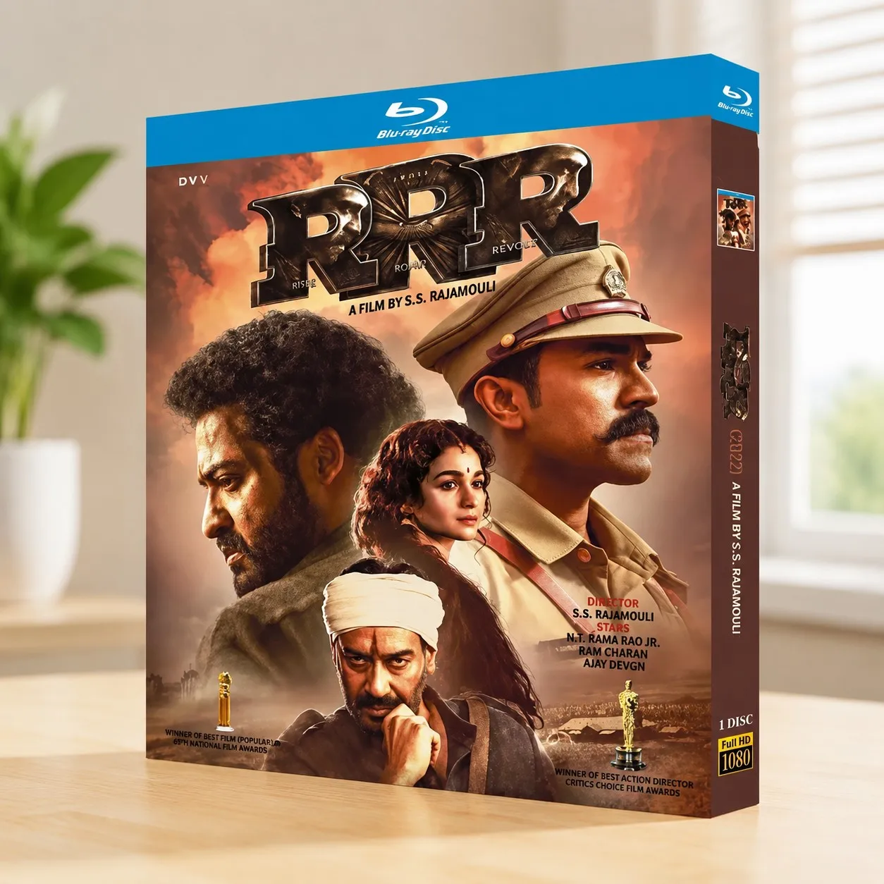 Hot RRR (2022) 1-Disc Blu-ray Disc New Sealed Box Set High Definition BD