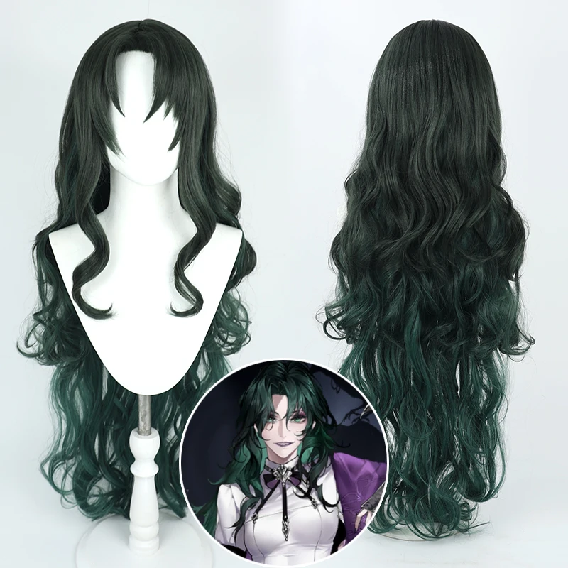 

Path To Nowhere Raven Cosplay Wig 100cm Long Dark Green Mixed Heat Resistant Synthetic Hair Halloween Role Play Party