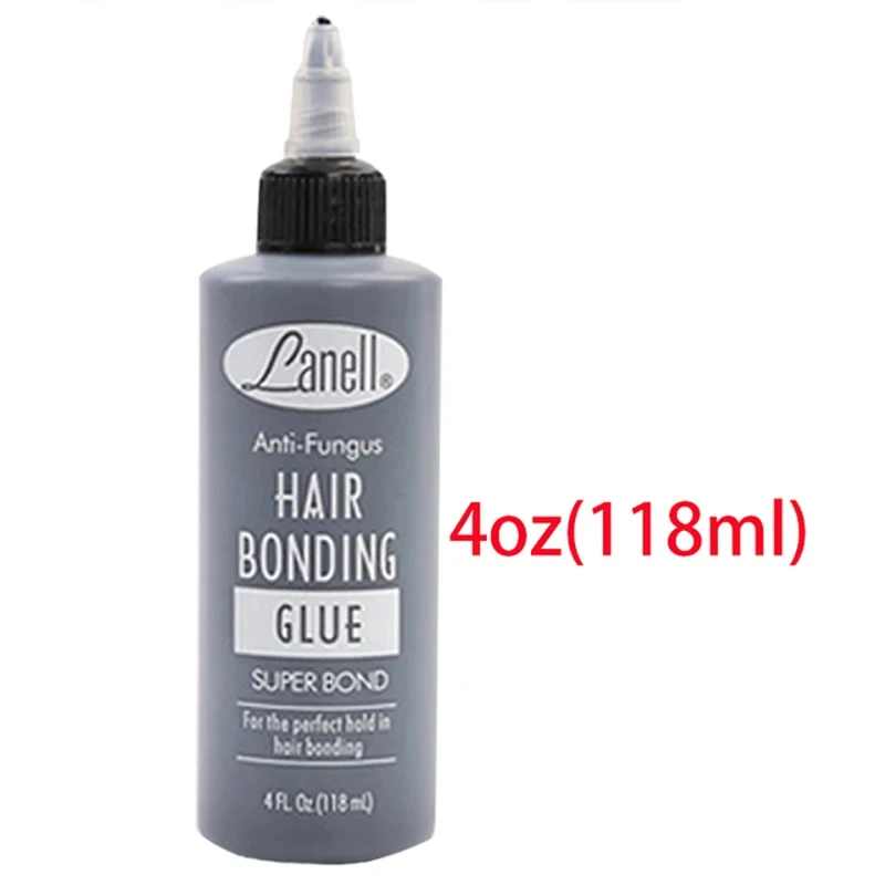 4oz 1 buah lem bulu mata hitam 118ml, lem kain rambut, lem tenun rambut, lem pengikat rambut anti-jamur, grosir