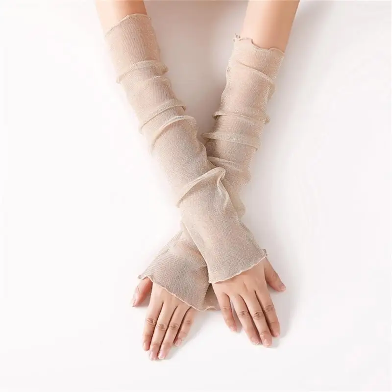 39bd 2pcs bảo vệ da tay áo cánh tay tay ngoài trời bằng lụa băng lụa