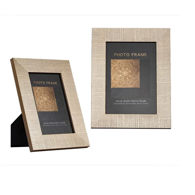 Grade Photo Frame Light Luxury Modern Gold Photo Frame Chilean Pine Photo Frame 6 / 7 / 10 Inch Vertical And Horizontal Table