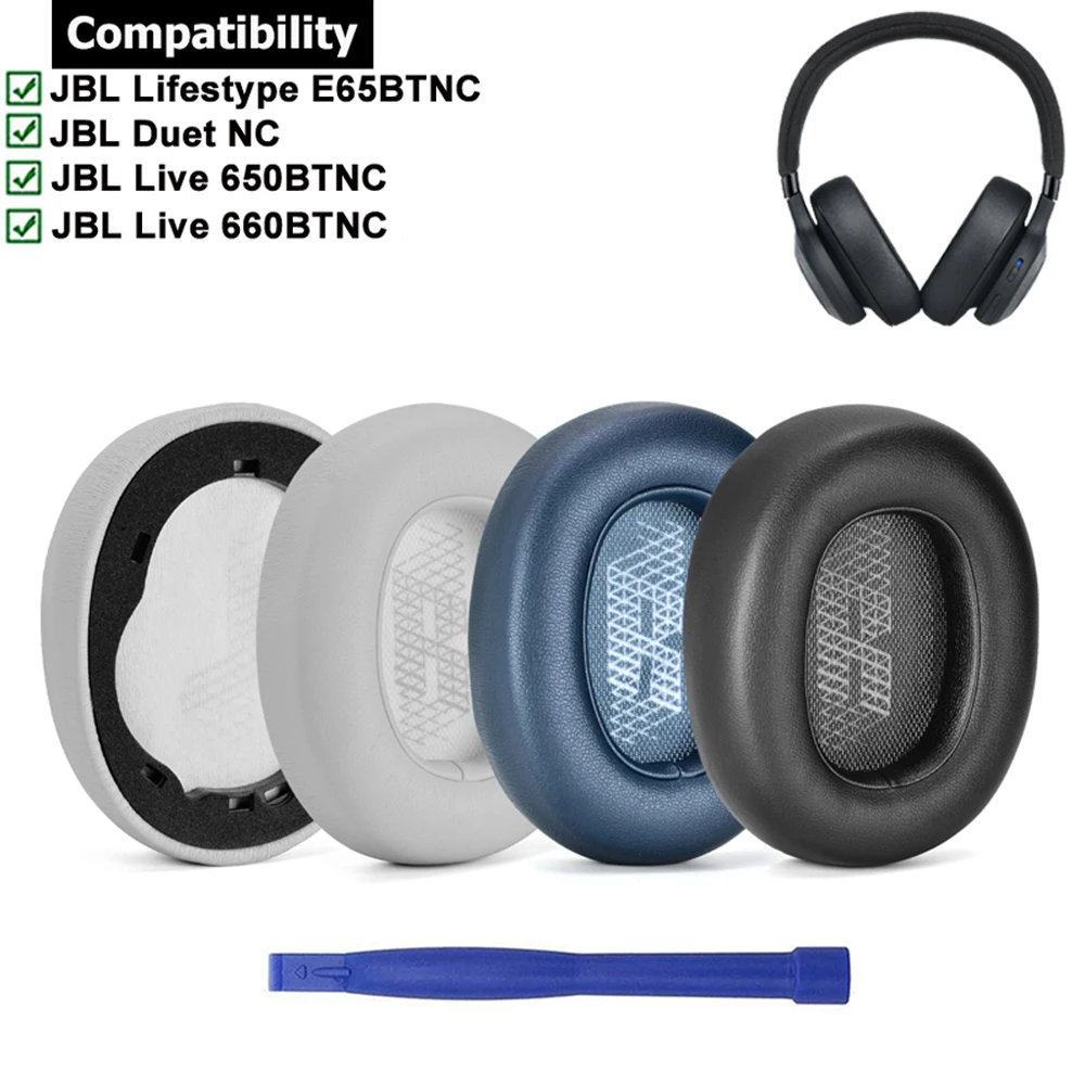 وسادات أذن للاستبدال وسادات أذن لسماعات الأذن JBL لايف E65BTNC Live 650BTNC Tune 660BTNC Duet NC بتقنية إلغاء الضوضاء