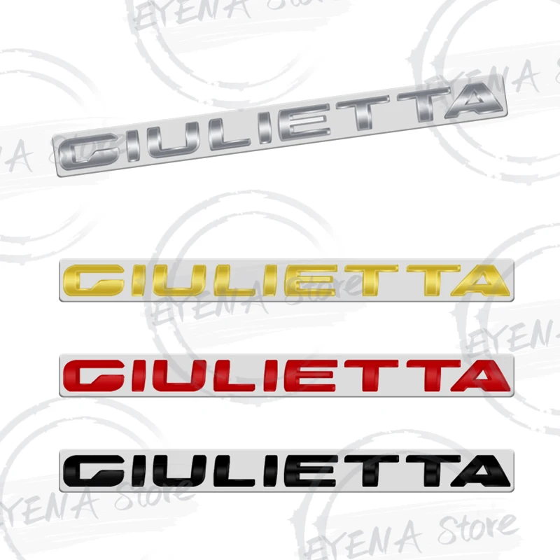 For Alfa Romeo Giulietta Q2 Q4 Logo Lettering Metal Badge Stickers Car Rear Trunk Body Emblem Auto Accessories