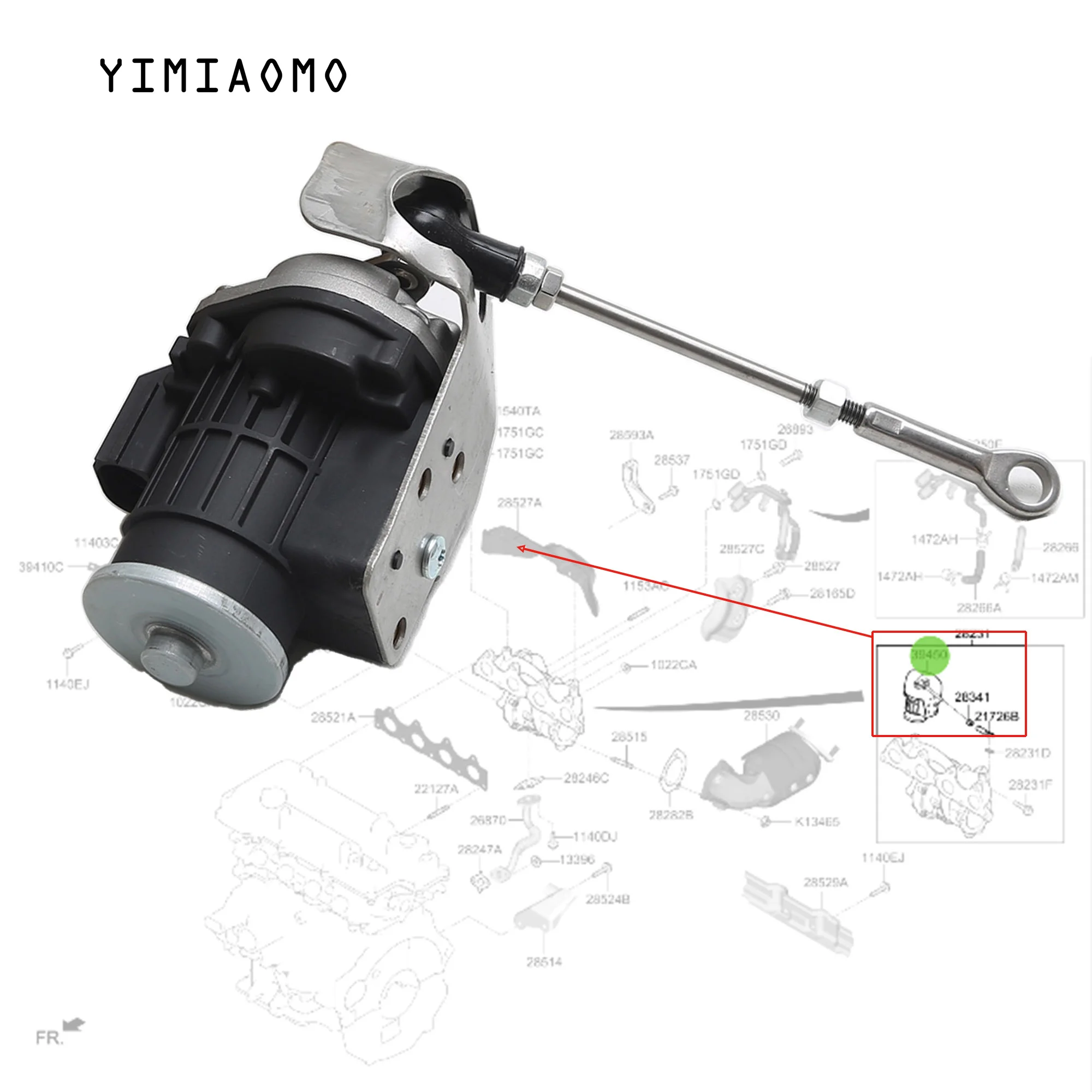 282312B810 Automotive Turbocharger Electric Actuator For Hyundai Tucson III 1.6 T-GDI KIA Sportage IV 1.6 T-GDI 394002B400.