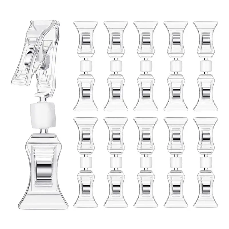 

A46M-100 шт. Двусторонние зажимы для логотипов, мини-держатели для логотипов, зажимы для этикеток, визиток, одежды, для розничной торговли, просты в использовании