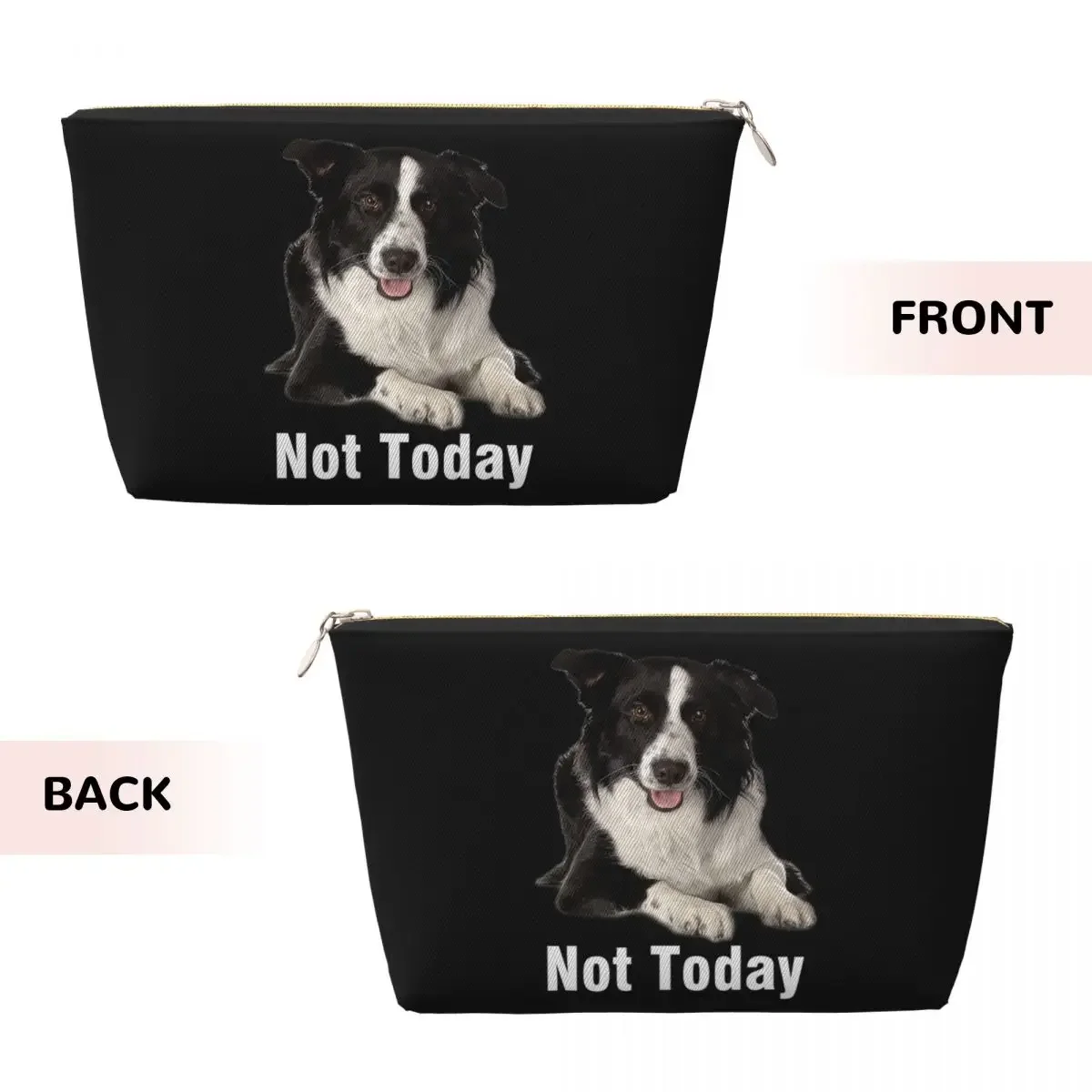 Custom Border Collie Makeup Bag for Women Travel Cosmetic Organizer Fashion Pet Dog Gift Storage Toiletry Bags