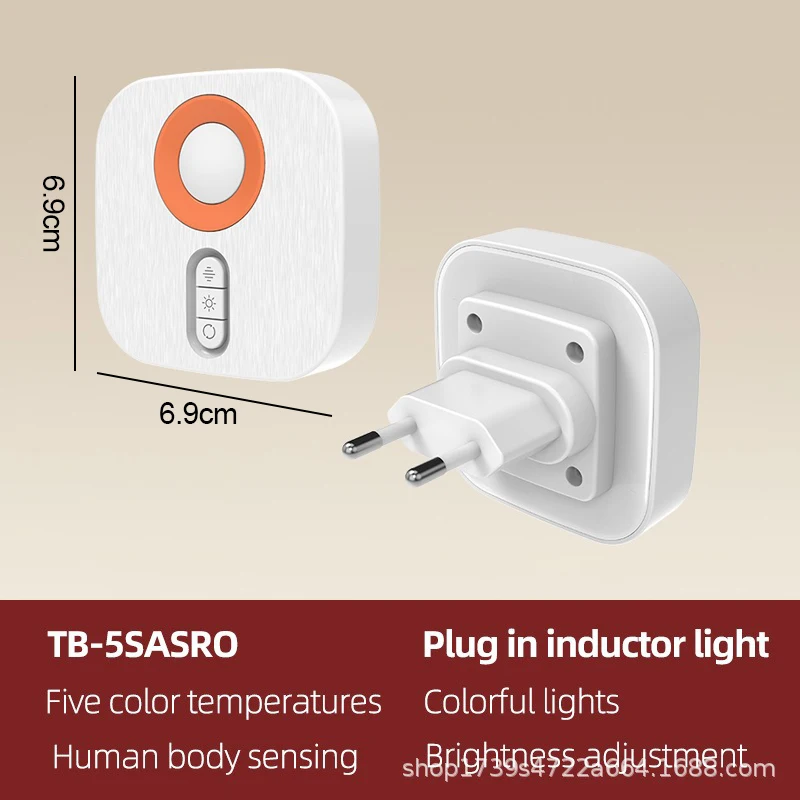 Led regulável ultra-silencioso design sem fio esportes sensor de movimento luz noturna inteligente sensor de corpo humano luz noturna