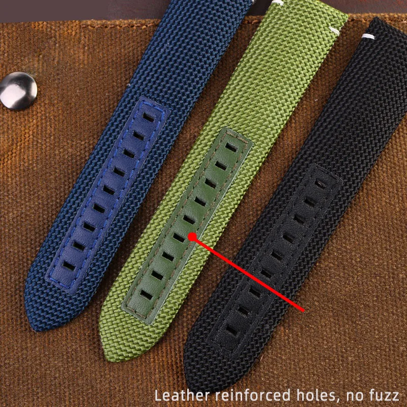 High quality Nylon men\'s Watchband For Citizen Mido Navigator M026.629/430 Ocean Star M042.430 Canvas Leather Watch Strap 22mm