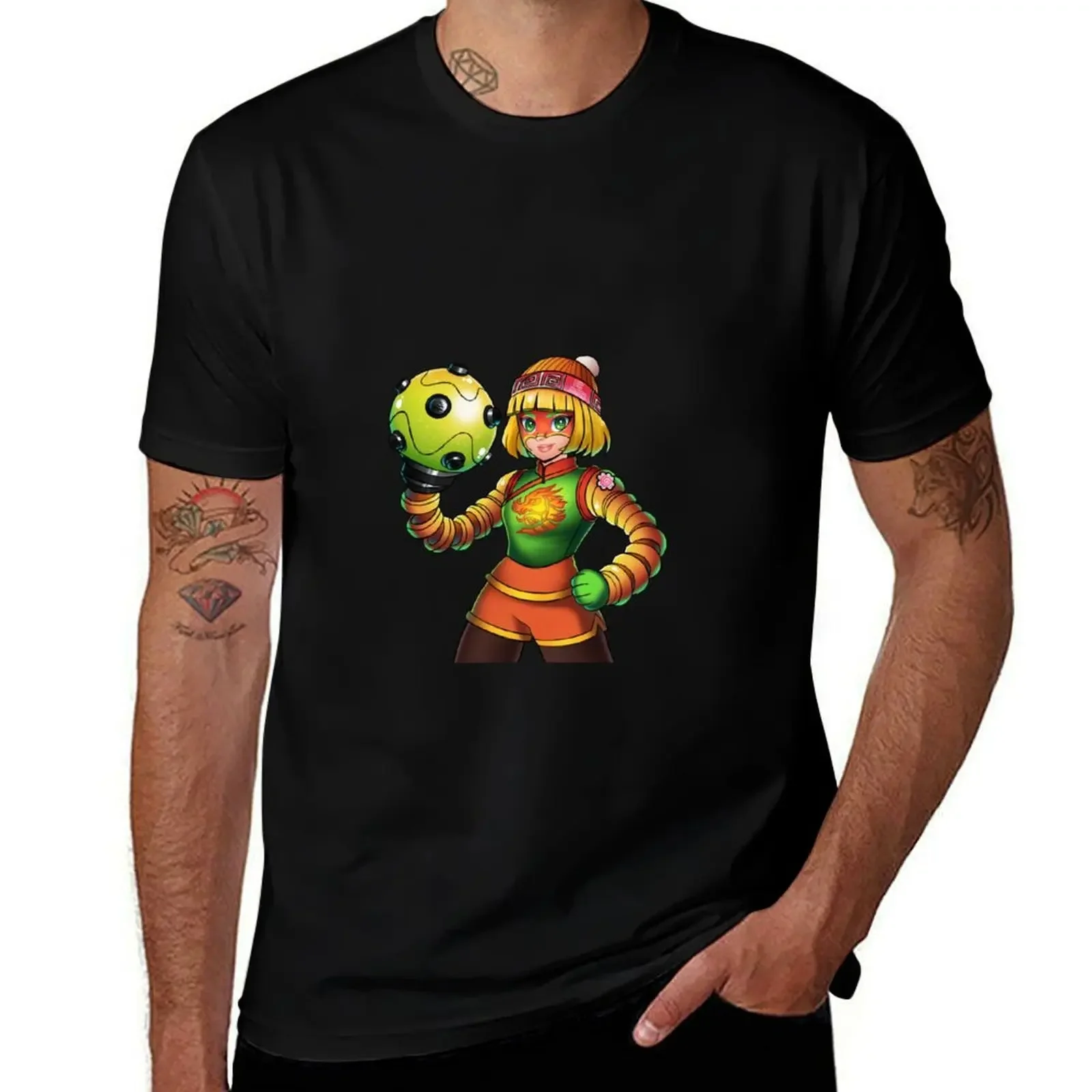 

Cute Noodle Arm Lady T-Shirt Blouse oversize t-shirts man funny costumes baggy shirts clothing for men