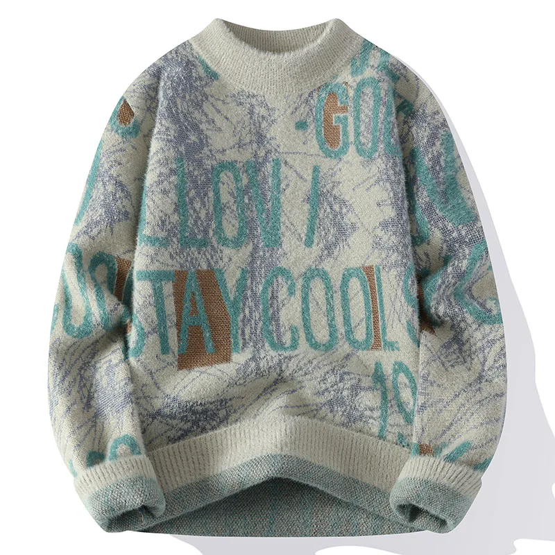 

Sweater For Men Men's Clothing Streetwear Male Pullovers Spring Fashion Autumn Men's Sweat-shirt Knit Casual Hombre Warm Solid