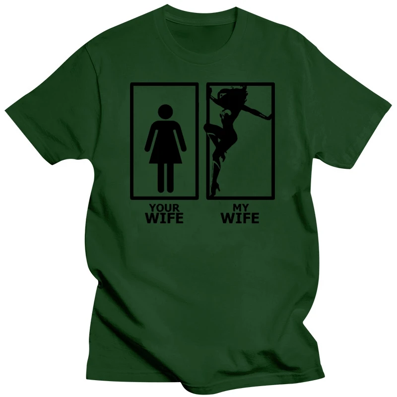 Your Wife and My Hot Wonderful Wife T shirt men tshirt women tops tee 100% cotton funny print O-neck Short Sleeve t-shirt