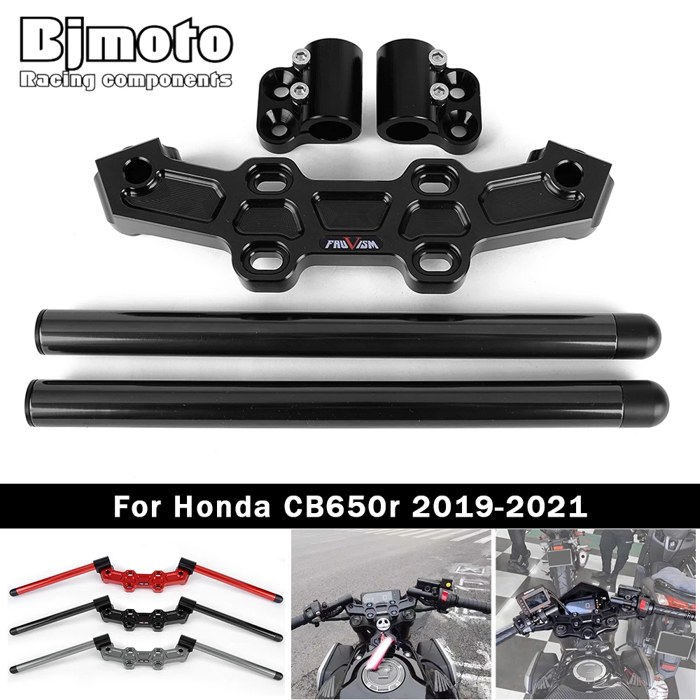 CB650R Motorcycle Clip on Adjustable Handlebars Handle Bar With Adapter For Honda CB650R CB 650R 650 R 2019 2020 2021 2022 2023