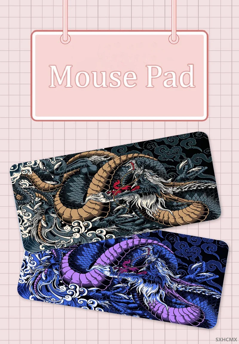 Chinese Dragon Culture Style Computer Mouse Pad Gaming Accessories Mause Pad Mause Carpet Deskmat Keyboard Pad Accessories