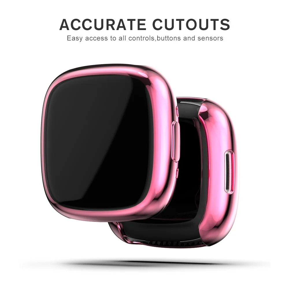 Versa 4 Screen Protector Case Ultra Thin Bumper Full Protective Cover Shockproof Case For Fitbit Versa 4 Smart Watch Case Cover