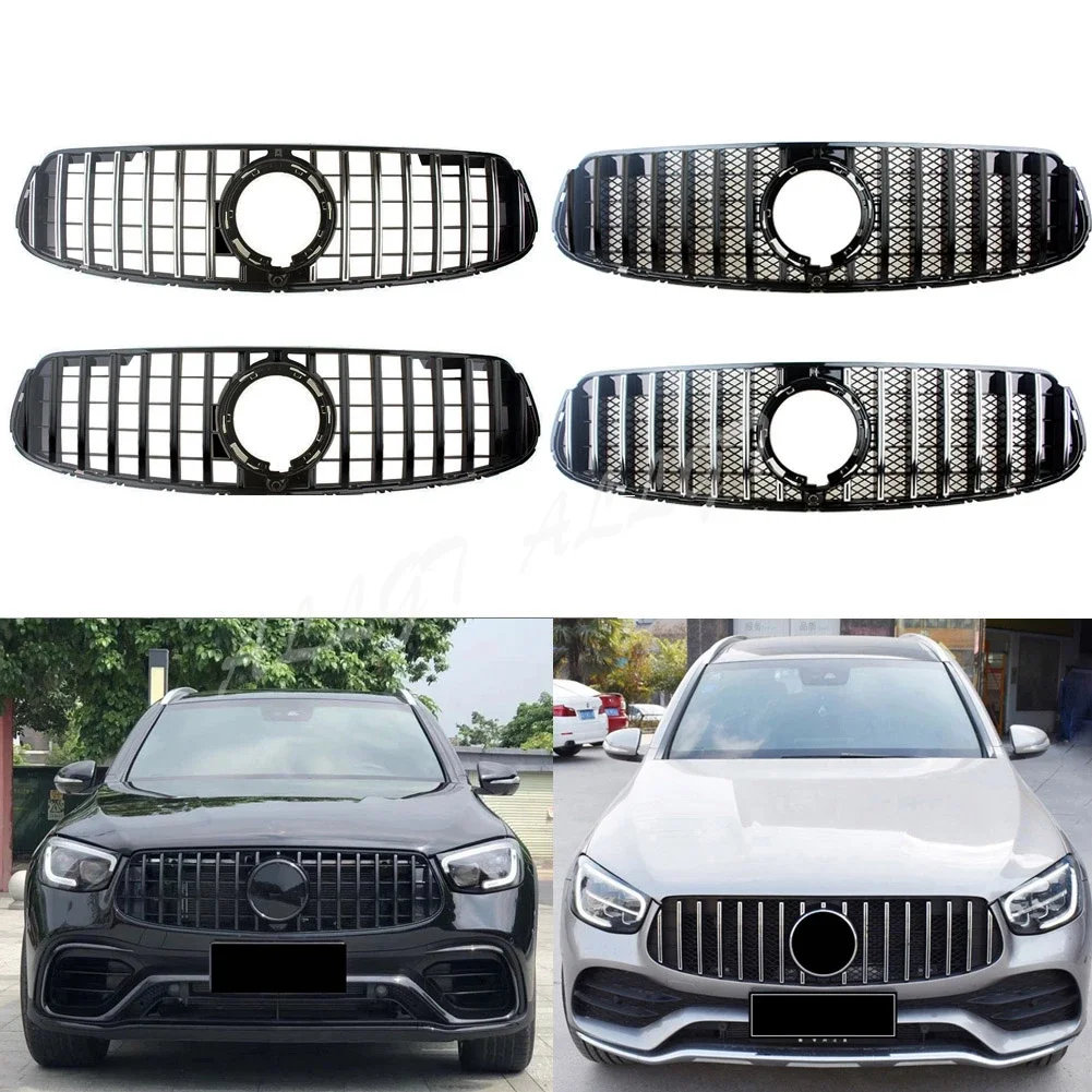 

Car Front Racing Center Grilles Facelift Upper Bumper Grill For Mercedes Benz X253 W253 GLC Class 2020 2021+ AMG