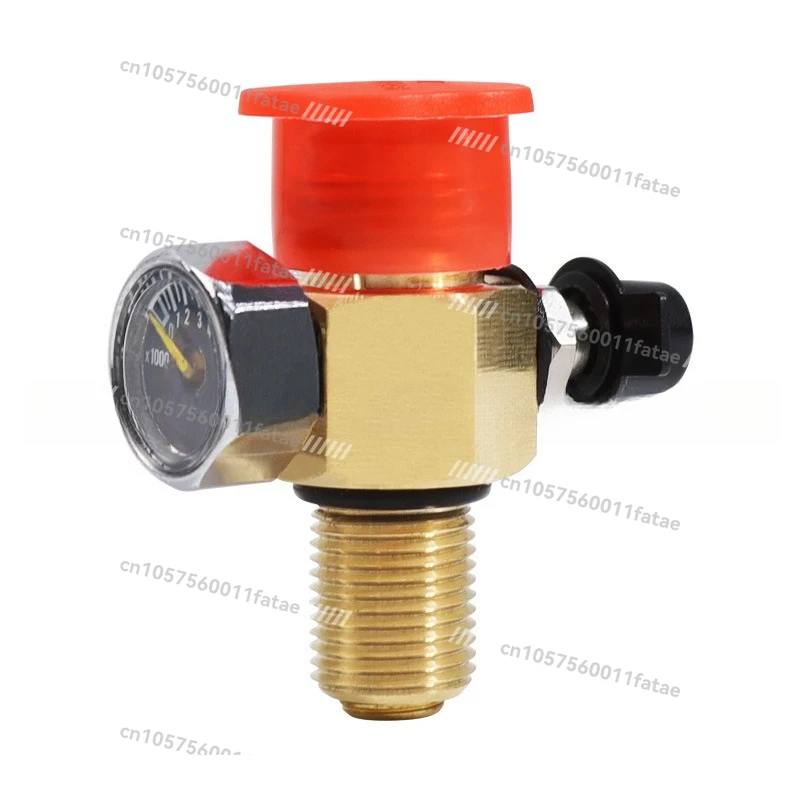 

M18 with 5000psi Pressure Gauge 8mm Inflatable Nozzle Gas Cylinder Valve Carbon Dioxide
