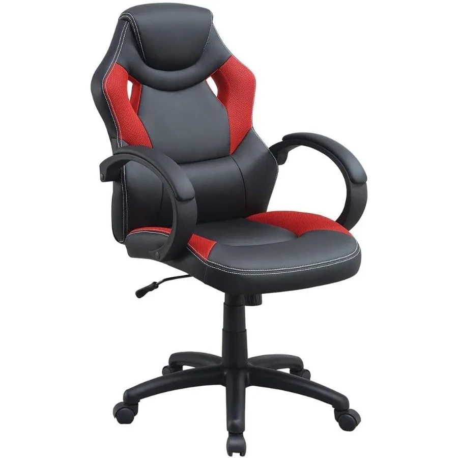 Racing Style Gaming Chair High Back Office Chair with Adjustable Height Red Black Arm Chair Ergonomic Computer Suitable for Com